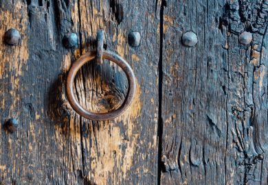 An old wooden door An old wooden door