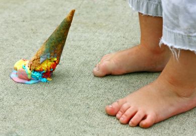 Dropped ice cream