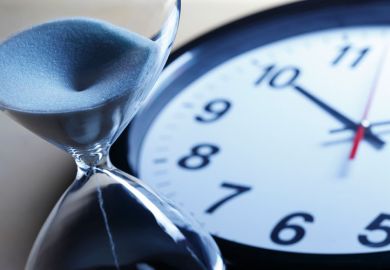 Egg timer and clock showing deadlines Egg timer and clock showing deadlines