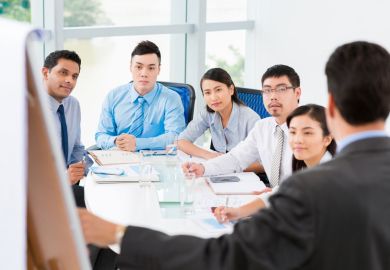 employees and interns in asian office employees and interns in asian office