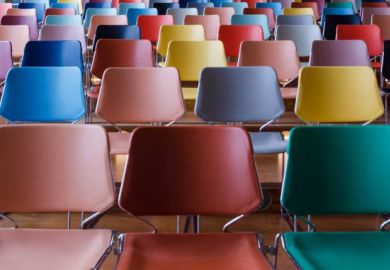 Empty colourful seats