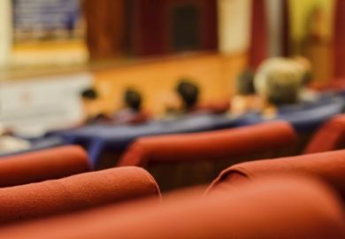 Empty seats in lecture theatre
