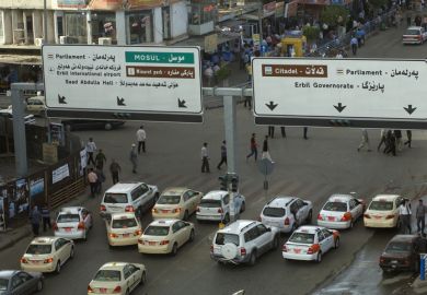 Traffic in Erbil, Iraq