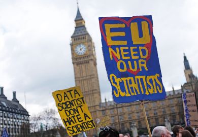 Brexit protest in Westminster