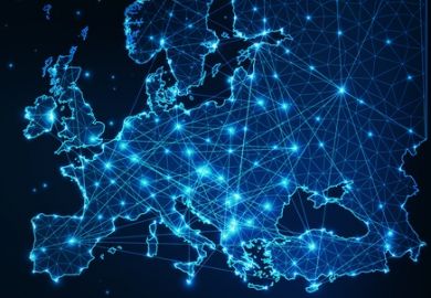 A map of Europe with cities connected A map of Europe with cities connected