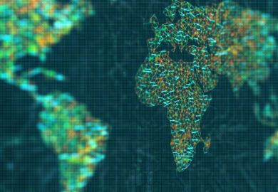A map showing Europe and Africa with digital links A map showing Europe and Africa with digital links