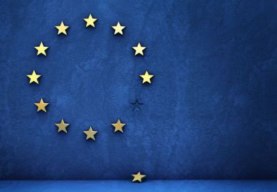 European Union (EU) flag missing star (Brexit) European Union (EU) flag missing star (Brexit)