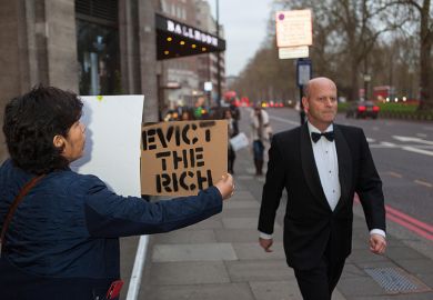 Evict the rich protester