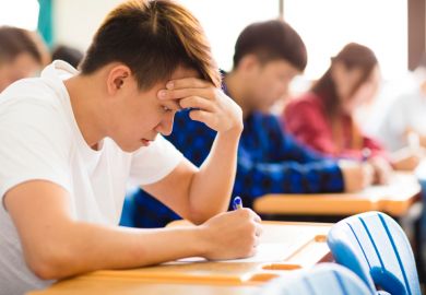 Students sitting examination