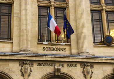 Facade of Sorbonne in Paris Facade of Sorbonne in Paris