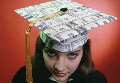 Mortarboard made of money