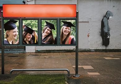 female graduates man turning away female graduates man turning away