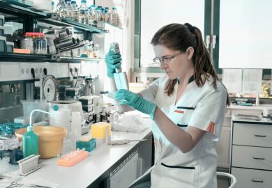 Female scientist at work in laboratory Female scientist at work in laboratory