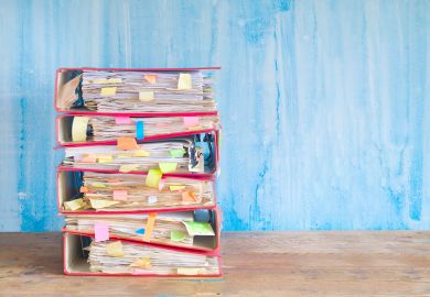 files with post it notes