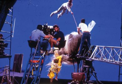 Film crew working on Honey, I Shrunk the Kids set, 1989