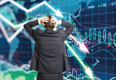 A graph of financial market data