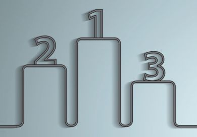 First, second and third place winners' podium