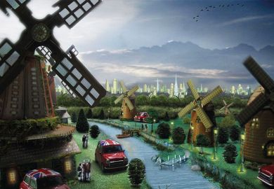 Future concept painting of Birmingham