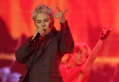 Kwon Ji-Yong, also known as G-Dragon of K-pop group BIGBANG, performs on stage during the LIV Golf Korea Concert with Coupang Play at Jack Nicklaus GC Korea on 4 May, 2025 in Incheon, South Korea.