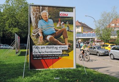 Election billboard for CDU party in Germany Election billboard for CDU party in Germany