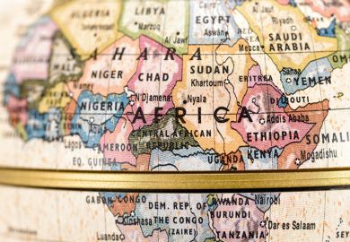 Globe showing map of Africa, Best universities in Africa Globe showing map of Africa, Best universities in Africa