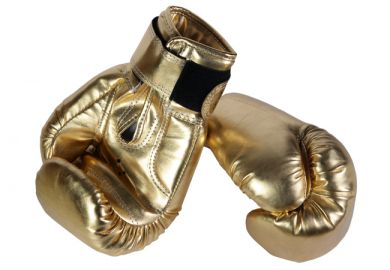 Gold boxing gloves