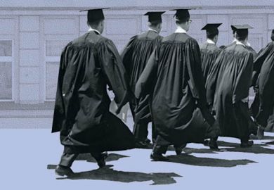 Graduates in academic gown