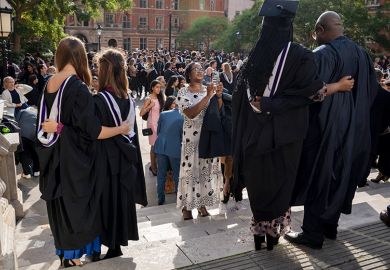 Talented young graduates from Imperial College London celebrate their education success with friends and families after their graduation ceremony. Ministers propose to restrict post-study work rights to only those in ‘graduate jobs’. Talented young graduates from Imperial College London celebrate their education success with friends and families after their graduation ceremony. Ministers propose to restrict post-study work rights to only those in ‘graduate jobs’.