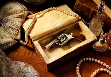 Gun in a book