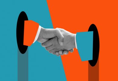 A handshake, symbolising collaboration and exchange