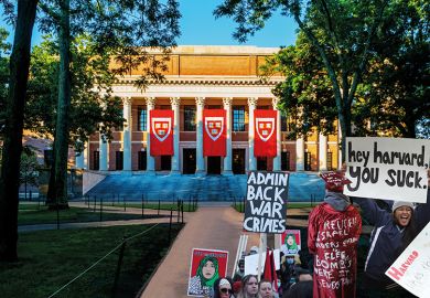 Protesters outside Harvard Protesters outside Harvard