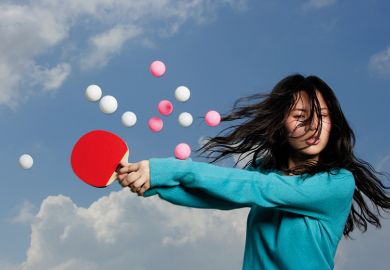 Hitting multiple ping pong balls