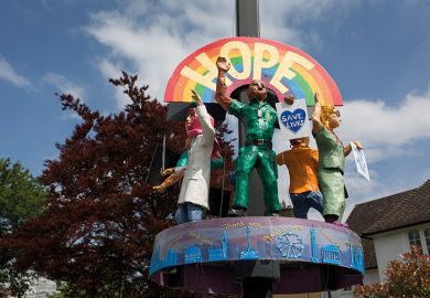 'Hope' rainbow sculpture depicting healthcare workers 'Hope' rainbow sculpture depicting healthcare workers