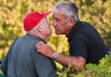 Hugging over a hedge