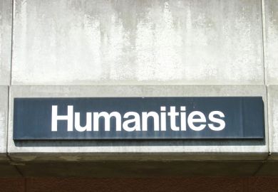 Humanities sign A humanities sign on a university building