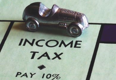 Income tax space on a Monopoly board