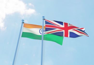 Flags of India and the UK Flags of India and the UK