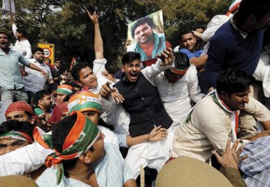 Indian Youth Congress (IYC) demonstrators, Indian Parliament, New Delhi, India Indian Youth Congress (IYC) demonstrators, Indian Parliament, New Delhi, India