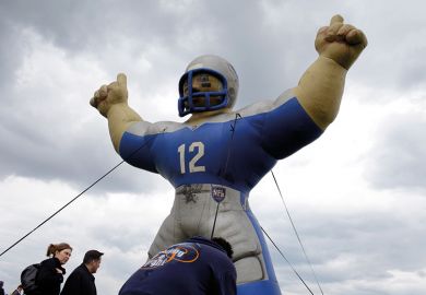 Inflatable American football player