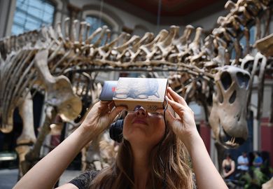 Interactive app at natural history museum