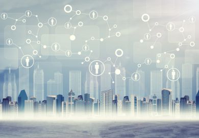 Interconnected city (concept illustration)