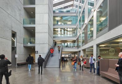 Interior of Manchester Metropolitan University (MMU) Business School
