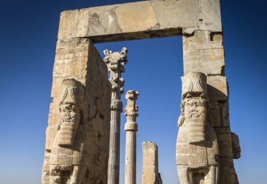 The Gate of All Nations, also known as the Gateway of Xerxes, in Persepolis, Iran