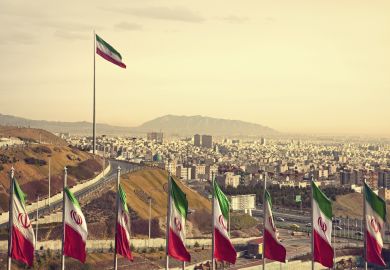 Iran flags in Tehran
