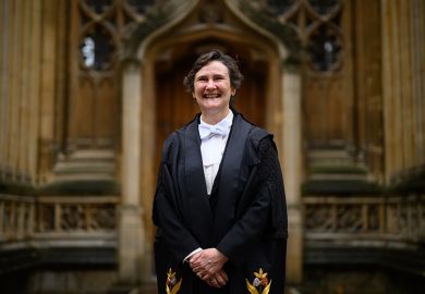 Professor Irene Tracey poses for photographers ahead of the ceremony to officially name her as the 273rd Vice-Chancellor of the University of Oxford on 10 January 2023 in Oxford, England