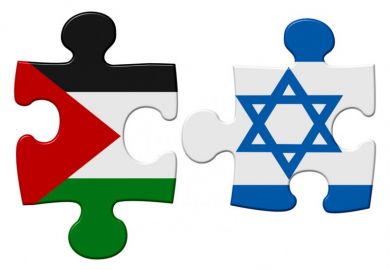 Israel and Palestine conflict flag puzzle
