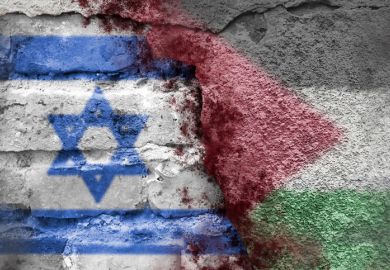 The Israeli and Palestinian flags The Israeli and Palestinian flags