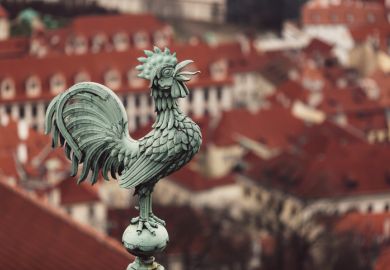 Rooster statue at St. Vitus Cathedral, Prague