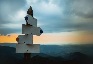 Future unclear road sign