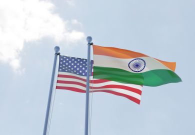 India US flags